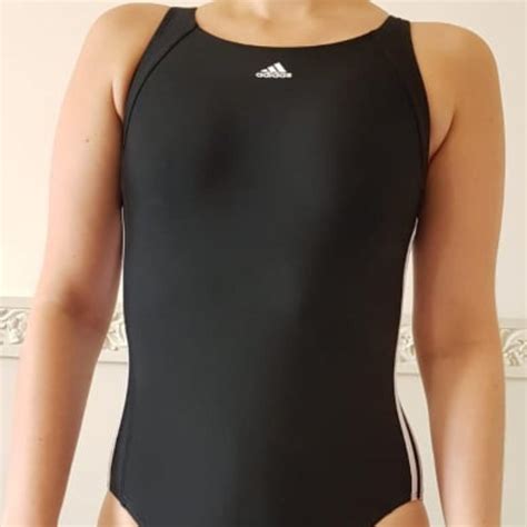 adidas black swimsuit.